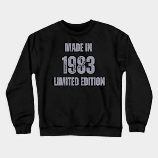 Vintage Made in 1983 , Limited Edition  , Gift for Mom Dad Birthday Crewneck Sweatshirt